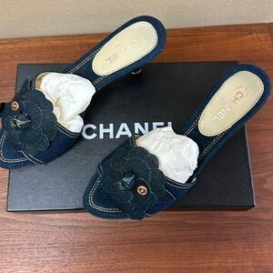 Lightly worn Chanel mules